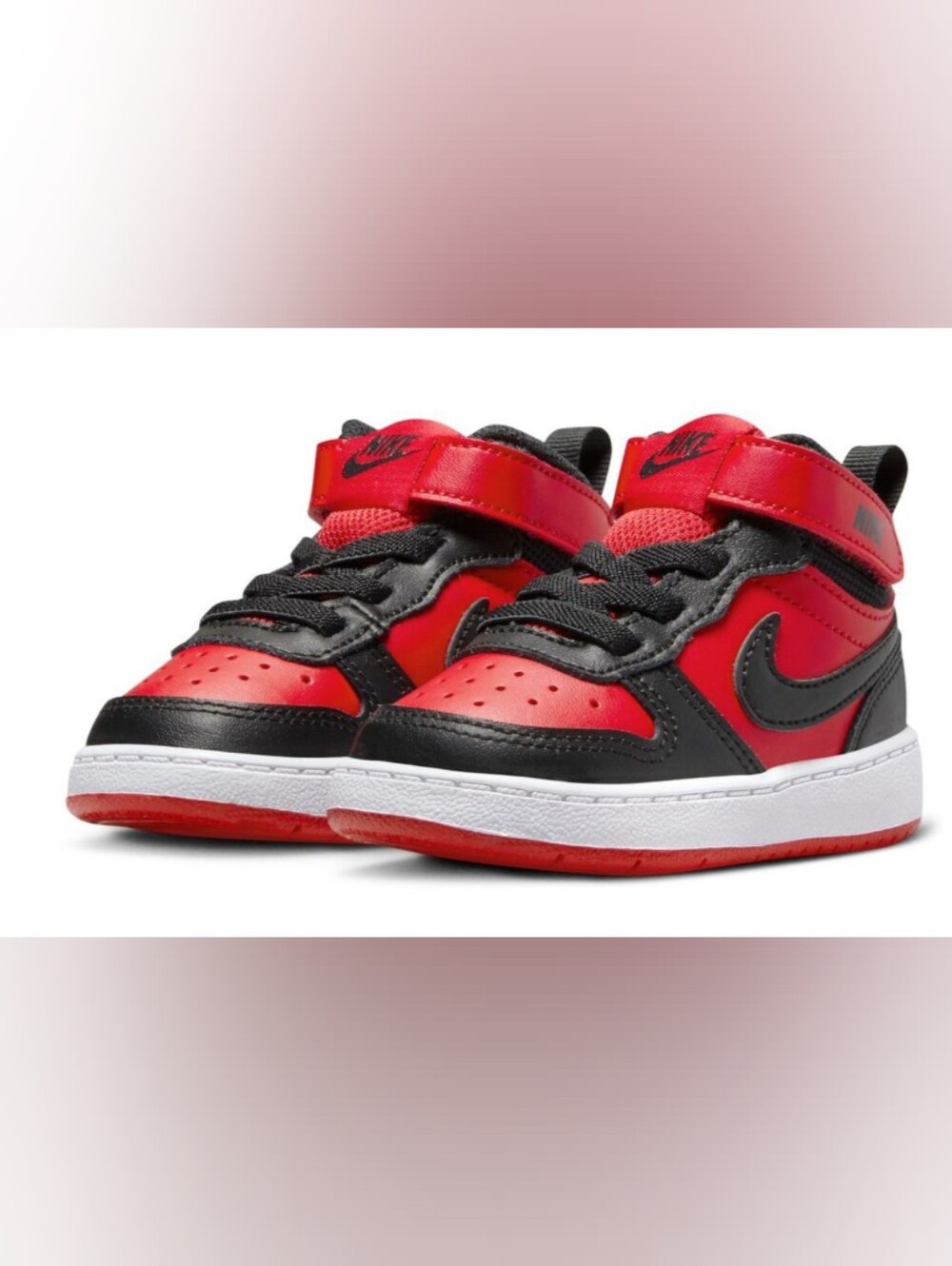 Nike Kids' Court Borough Mid 2 Low-Top Sneakers 8C Like New